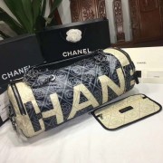 Chanel Bowling Bag A57428 Black & Beige HV09742iv85