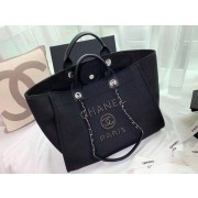 Chanel Canvas Tote Shopping Bag A66941 black HV00957Xw85