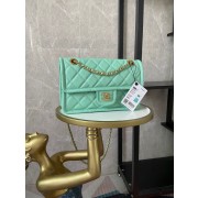 Chanel flap bag Grained Calfskin AS2357 light green HV03001jf20