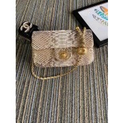 Chanel Original Small Snake skin flap bag AS1116 apricot HV11535JD63