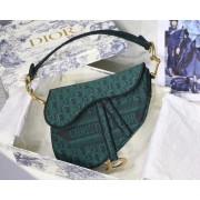 Cheap Dior SADDLE DENIM CANVAS BAG M928 green HV02936sZ66