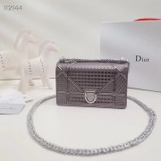 Dior DIORAMA leather Chain bag S0328 Silver grey HV00100HW50