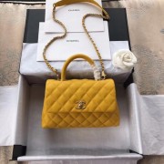 Fake Chanel Small Flap Bag with Top Handle A92990 yellow HV11133yQ90