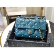 Fake Cheap Chanel flap bag AS1202 blue HV02859Kt89
