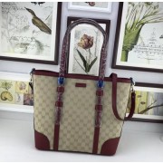 Gucci GG Canvas Shoulder Bag 387602 red HV03232sY95