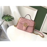 Gucci GG Marmont mini top handle bag 547260 pink HV03905kC27