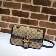 Hot Replica Gucci GG Marmont small shoulder bag 446744 black HV01153wR89