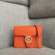 Imitation Gucci GG Calf leather top quality Shoulder Bag 510304 orange HV02026Oz49