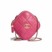 Knockoff Chanel small diamond bag Grained Calfskin & Gold-Tone Metal AS2201 Pink HV05708eF76