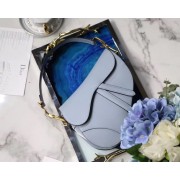 Replica Dior SADDLE-TAS VAN KALFSLEER M0446C light blue HV01970Ac56