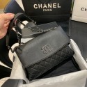 Chanel Lambskin flap bag 8095 black HV05092SS41