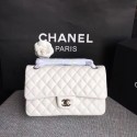 Replica Chanel Flap Original sheepskin Leather Shoulder Bag CF1112 white silver chain HV01540Sf59