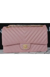 Chanel 2.55 Series Flap Bag Lambskin Chevron Leather A1112CF Pink HV03746nE34