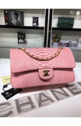 Chanel Flap Original snakeskin Leather Shoulder Bag CF1112 pink HV04588UW57