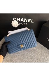 Chanel Flap Shoulder Bags blue Leather CF 1112V gold chain HV03248Yv36