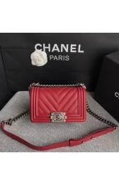 Chanel Leboy Original Calf leather Shoulder Bag B67085 red silver chain HV07373CD62