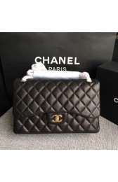 Copy Chanel Flap Original Lambskin Leather Shoulder Bag CF1113 black gold chain HV04681Zn71