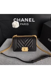 Hot Chanel Leboy Original Calf leather Shoulder Bag B67085 black gold chain HV03704cT87