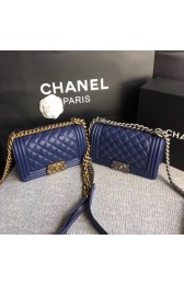 Imitation Chanel Flap Shoulder Bag Original Sheepskin Leather LE BOY 67085 blue HV04680sJ18