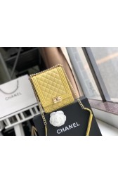 Replica Boy chanel handbag Grained Calfskin & Gold-Tone Metal AS0130 lemon HV03614CQ60