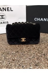 Replica Chanel mini Classic Flap Bag Original Black Velvet Leather A1116 Gold HV02999DY71