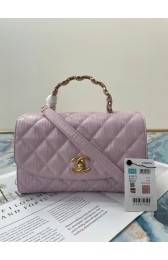 Replica Chanel mini flap bag with top handle AS2478 purple HV00532Ix66