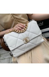 Chanel 19 flap bag AS1161 white HV03835Gp37