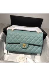 Chanel Flap Original Caviar Leather Shoulder Bag CF1112 Light green gold chain HV04081rJ28