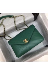 Chanel Flap Original Lambskin Leather Shoulder Bag 57431 green HV04037fo19