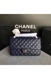 Chanel Flap Original sheepskin Leather Shoulder Bag CF1112 blue silver chain HV03395Af99