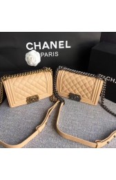 Chanel Flap Shoulder Bag Original Caviar leather LE BOY 67085 apricot HV04067AM45