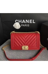 Chanel LE BOY Shoulder Bag Original Sheepskin Leather 67086V Cherry Gold Buckle HV04064Kd37