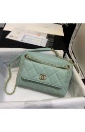 CHANEL Small camera bag Grained Calfskin & Gold-Tone Metal AS1367 green HV04091bT70