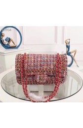 Chanel Tweed Calfskin 1112 red Gold-Tone Metal HV04143Xr72