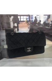 Fake Chanel 2.55 Series Classic Flap Bag velvet CFC1112 black HV03457xR88
