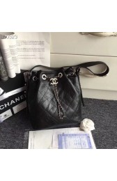 Hot Chanel drawstring bag & silver-Tone Metal AS0454 black HV04168io40