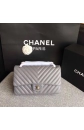 Imitation Chanel Flap Original Lambskin Leather Shoulder Bag CF 1112V gray silver chain HV03998lH78