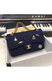 Imitation Chanel Original Classic Handbag A01112 Navy Blue HV03149SU34