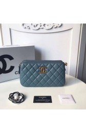 Imitation Chanel Shoulder Bag Original Sheepskin Leather A66269 Light Blue HV04247RC38