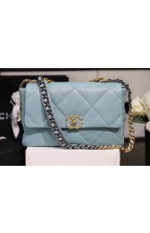 Replica Chanel 19 flap bag AS1161 light blue HV02767ij65
