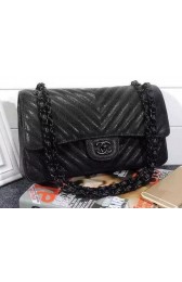 Replica Chanel 2.55 Series Flap Bag Black Cannage Pattern Chevron Leather A1112V Black HV04633UD97