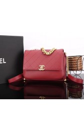 Replica Chanel flap bag Calfskin & Gold-Tone Metal A57553 red HV11186XB19