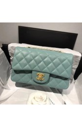 Replica Cheap Chanel Flap Original Caviar Leather Shoulder Bag CF1116 Light green gold chain HV04521Mq48